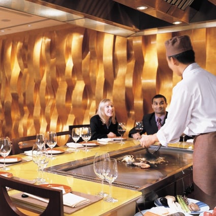 The teppanyaki grill at Nadaman at the Kowloon Shangri-La. It’s food that brings everyone together, says Rob Davenport, whose company makes ecological Japanese kitchenware. Photo: SCMP