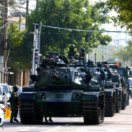 Soldiers drive M60 tanks on a street as part of a military drill in Taichung, Taiwan, in November 2020. Several analysts have tried to take lessons from Russia’s invasion of Ukraine and apply them to Taiwan and East Asia in general, though that risks comparing two situations that might not be analogous. Photo: Reuters
