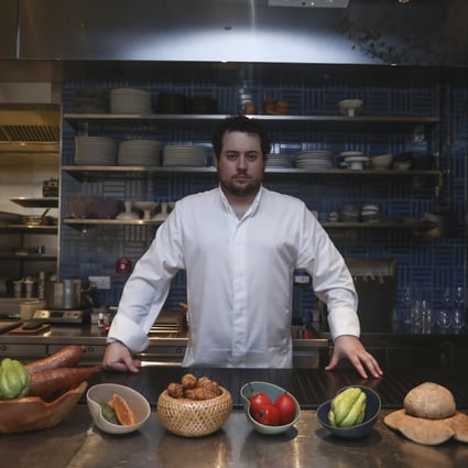 Venezuelan chef Ricardo Chaneton at his French fusion restaurant Mono in On Lan Street, Central, Hong Kong. Earning a first Michelin star in January 2022 made him a social media star in Latin America. Photo: Jonathan Wong
