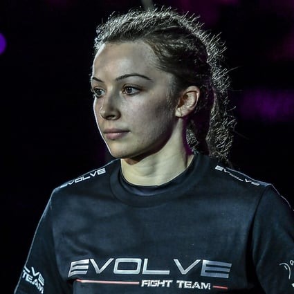 Danielle Kelly walks out for an atomweight grappling match with Mei Yamaguchi at ONE X on March 26 in Singapore. Photo: ONE Championship.
