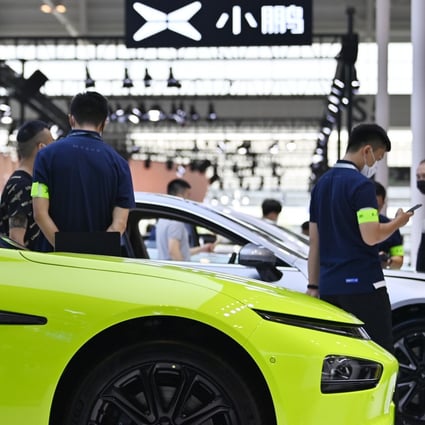 Deliveries at XPeng Motors surged in March. Photo: Xinhua
