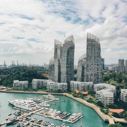 Modern and luxury homes in Singapore, at the Keppel Bay Yacht Marina area in the city centre Photo: Getty Images
