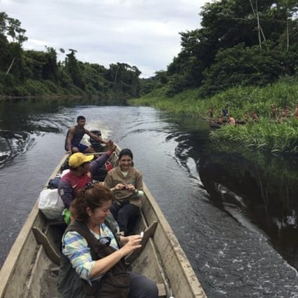 Maria Gloria Dominguez-Bello (front), a scientist at Rutgers University in the US, visits tribes in the Amazon to  collect faecal samples thought to hold the answers to improving our gut health. Photo: Rutgers