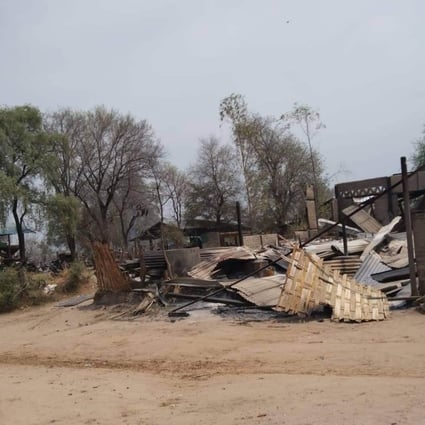 Many Myanmar residents lost their homes after the attack by junta forces on April 4, 2022, in Nga Tin Gyi village, Khin Oo township. 
Photo: Handout