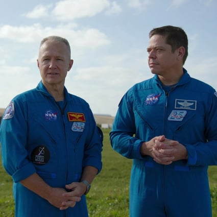 Astronauts Doug Hurley (left) and Bob Behnken before their historic flight in May 2020 on the Dragon 2 space capsule, a joint venture between Nasa and SpaceX, as seen in the Netflix documentary Return To Space. Photo: Netflix / TNS