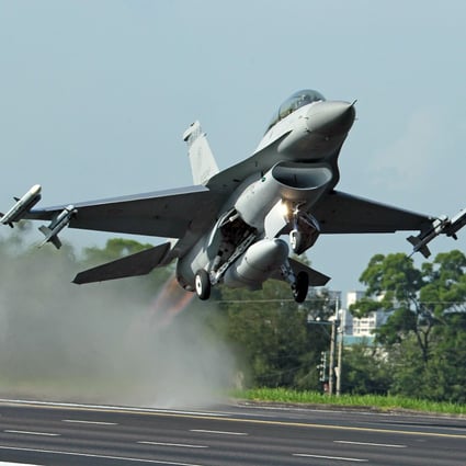 Warplanes involved in the drill over Taipei included US-made F-16 fighter jets, according to military officials. Photo: AP
