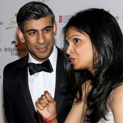 British Chancellor of the Exchequer Rishi Sunak and his wife Akshata Murthy in February 2022. Photo: Reuters