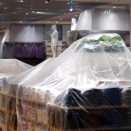 A closed Uniqlo store at Artrium mall in Moscow on April 12. The import restrictions and high oil prices that have supported the rouble’s recovery could ultimately come back to damage the Russian economy. Photo: EPA-EFE