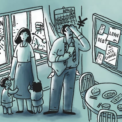 Many households that were once the envy of China’s middle class are struggling with debt. Illustration: Perry Tse