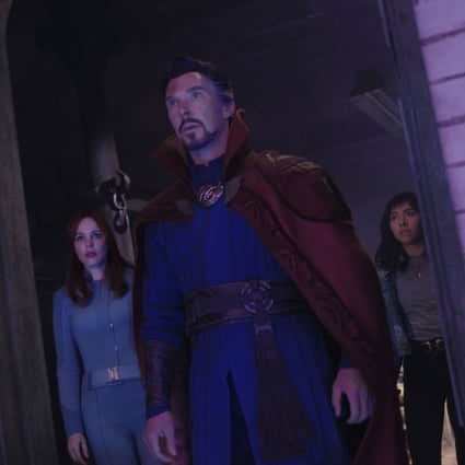 (From left) Rachel McAdams, Benedict Cumberbatch and Xochitl Gomez in a still from Doctor Strange in the Multiverse of Madness. Photo: Marvel Studios.