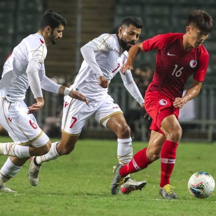 Tan Chun-lok in a 2022 World Cup qualifiers against visitors Bahrain at Hong Kong Stadium. Photo: May Tse