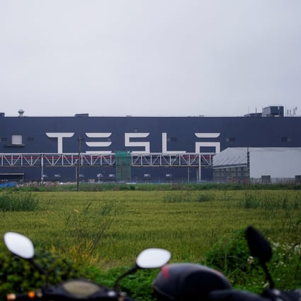 Tesla’s Gigafactory 3 in the Lingang free-trade zone. The US carmaker has incurred a loss of about 50,000 units during the 22-day hiatus in production. Photo: Reuters