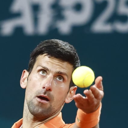 Serbia’s Novak Djokovic serves the ball during a men’s singles match against Laslo Djere at Serbia Tennis Open ATP 250 series. Photo: Xinhua
