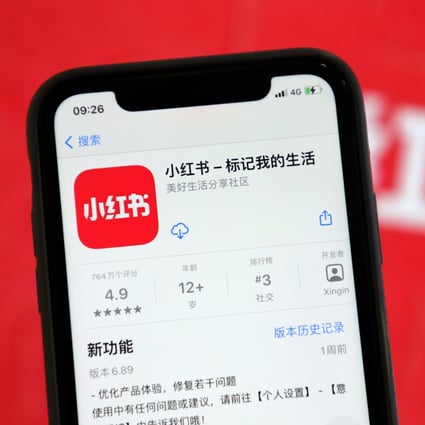 The Xiaohongshu app seen on a smartphone in Yichang, Hubei province, on April 29, 2021. Photo: Costfoto/Barcroft Media via Getty Images