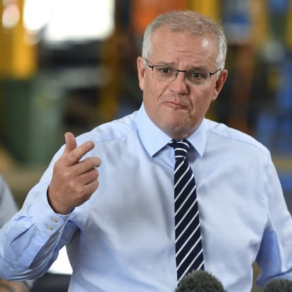 Australian Prime Minister Scott Morrison, seen at a press conference on April 26, has accused China of interfering in the Indo-Pacific after it signed a security pact with the Solomon Islands. Photo: AAP Image via AP