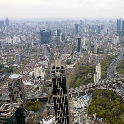 Empty roads during a phased lockdown due to Covid-19 in Shanghai on Tuesday, April 5, 2022. Photo: Bloomberg