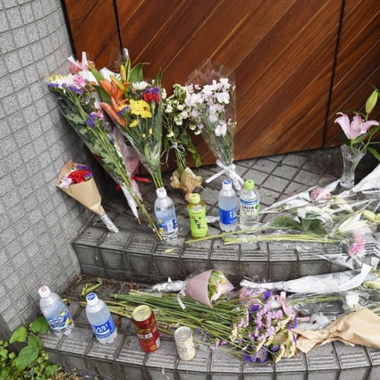 Flowers at a Tokyo location used to film Netflix reality show Terrace House in May 2020. Hana Kimura, a 22-year-old female professional wrestler,  among the show’s cast, died after being bullied online. Photo: Kyodo