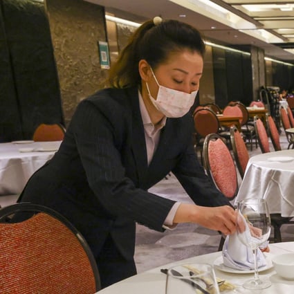 Among key moves in the latest easing of social-distancing curbs is the relaxation of a cap on diners per table at restaurants, from four to eight. Photo: Dickson Lee