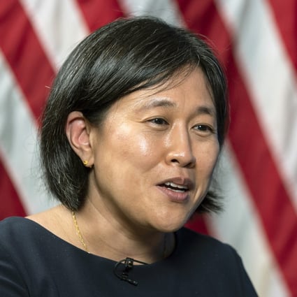 US Trade Representative Katherine Tai speaks during an interview in Singapore in April. Photo: Bloomberg