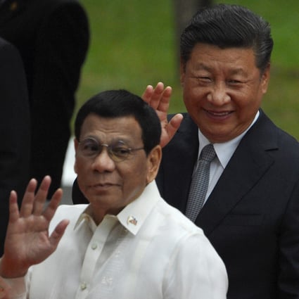 The Philippines regional influence is examined in a new book by Philip Bowring. Chinese President Xi Jinping (right) and Philippine President Rodrigo Duterte in Manila on November 20, 2018. Photo: AFP