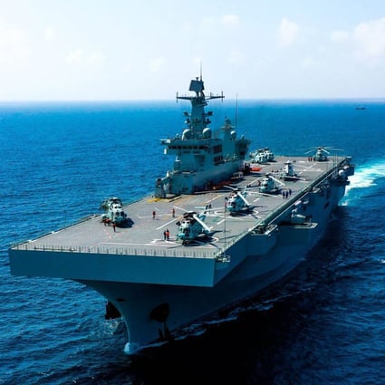 China’s first Type 075 amphibious assault ship, Hainan. The ship conducted combat training and live-fire drills in the South China Sea on April 22, the day after the Chinese navy announced the commissioning of a second Type 075 ship, the Guangxi.