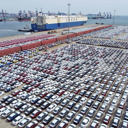 China’s imports remained flat in April from a year earlier, up slightly from a fall of 0.1 per cent in March, while exports grew by 3.9 per cent last month compared with a year earlier, down from 14.7 per cent growth in March, data released on Monday showed. Photo: AFP