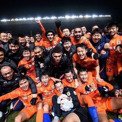 Shandong Taishan beat Hebei FC 2-0 to claim the 2021 Chinese Super League title. Photo: CSL