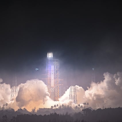 The Long March 7 Y5 rocket, carrying Tianzhou 4, blasts off from the Wenchang Spacecraft Launch Site in south China’s Hainan Province on May 10, 2022. China launched cargo spacecraft Tianzhou 4 on Tuesday to deliver supplies for its space station which is scheduled to wrap up construction this year. Photo: Xinhua