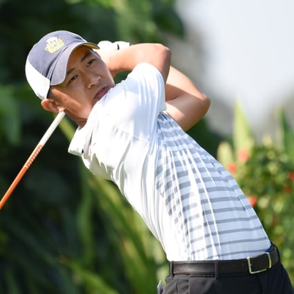 Hong Kong’s Alex Zhuo in action during the second round of the Fanling Tropy. Photo: Hong Kong Golf Club