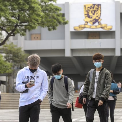University students on campus in January 2020. About half the respondents in a survey of students found the legal definition of doxxing unclear. Photo: Winson Wong
