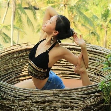 Kate Lee practises yoga in Bali in 2019. A former anorexia sufferer, she says the poses and breathing techniques helped her accept herself as she was. Photo: courtesy of Kate Lee