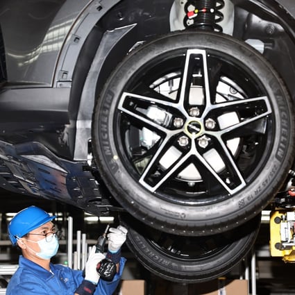 A SAIC Motor Company assembly workshop in Shanghai. While the lockdown in Jinlin has been lifted, Shanghai has yet to publish a time frame for easing its pandemic curbs. Photo: Xinhua