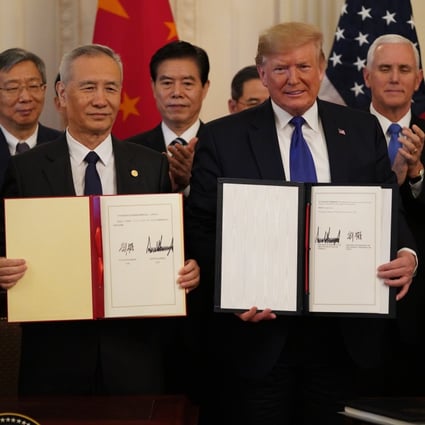 A phase-one trade deal between the two sides was signed in January 2020, but China bought less than 60 per cent of the US exports it had committed to over the two years of the agreement. Photo: Xinhua