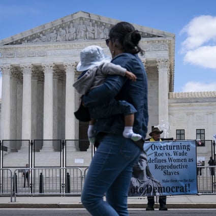 Abortion rights activists protest outside the US Supreme Court in Washington, DC, on May 11. Photo: Bloomberg