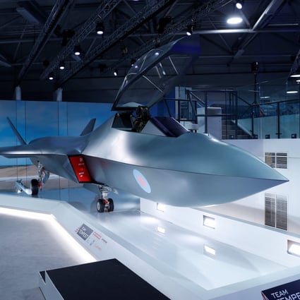 A model of the ‘Tempest’ fighter jet being developed for Britain’s Royal Air Force is seen at an airshow in 2018. The new Japanese jet will reportedly be based on a similar design. Photo: Reuters
