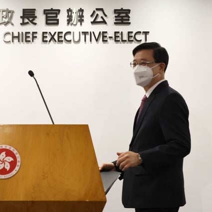 Hong Kong’s Chief Executive-elect John Lee. Photo: Nora Tam