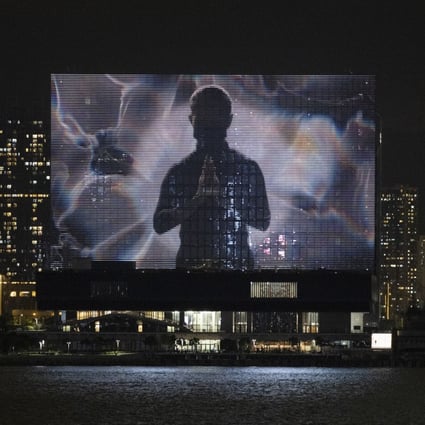 A new 14-minute film, projected onto the Hong Kong M+ museum’s giant screen, is designed to remind people we’re “in it together”. Photo: courtesy of Ellen Pau/M+