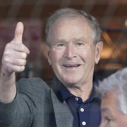 George W. Bush at a baseball game earlier this month. File photo: AP 