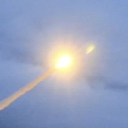 Russian footage from 2018 shows the launch of what President Vladimir Putin says is a new intercontinental cruise missile. Photo: AP