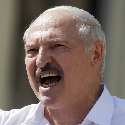 Belarusian President Alexander Lukashenko addresses his supporters gathered at Independent Square in Minsk in August 2020. Photo: AP