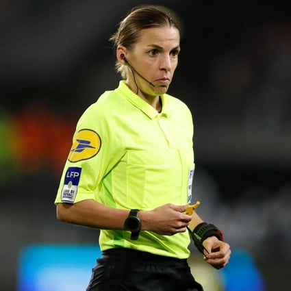 Referee Stephanie Frappart was one of three female officials selected to officiate at a men’s World Cup finals for the first time. Photo: Reuters
