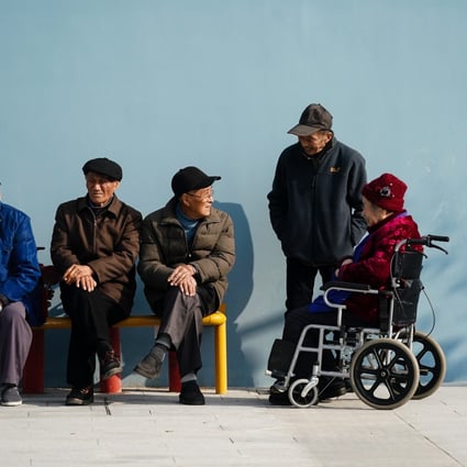 Senior people outside a community elderly care centre in Suzhou, in east China’s Jiangsu Province, in December, 2020. The personal pension scheme aims to provide China’s ageing population with more investment options. Photo: Xinhua