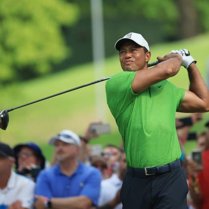 Tiger Woods tees off at the 12th during the second round of the PGA Championship. Photo: AFP