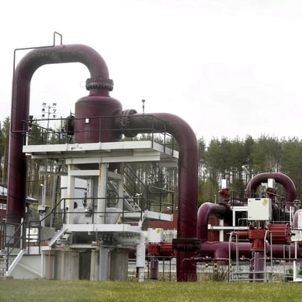 Gas pipes are seen at the Gasum plant in Raikkola, Imatra, Finland. Photo: AFP