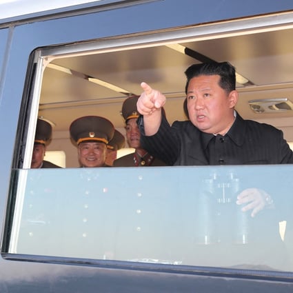 North Korean leader Kim Jong-un watches the test-firing of a tactical guided weapon, according to the state media, in this undated photo released on April 16 by North Korea’s Korean Central News Agency. Photo: KCNA via Reuters