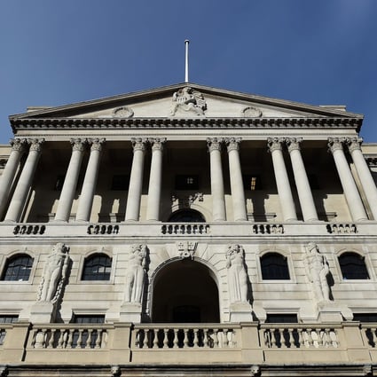 The Bank of England in the City of London. The central bank conducted a stress test on the effects of failing to address climate risks on 19 British-based banks. Photo: EPA 