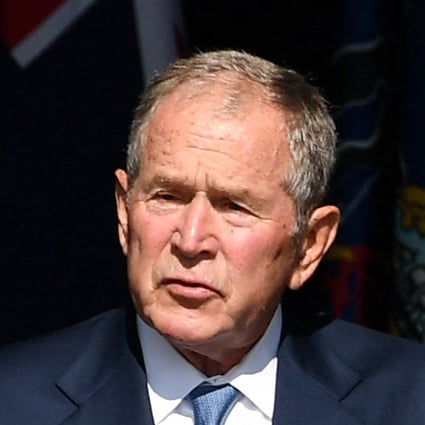 Former US president George W. Bush speaks during a 9/11 commemoration at the Flight 93 National Memorial in Shanksville, Pennsylvania, in September 2021. Photo: TNS