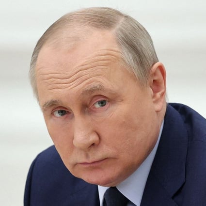 Russian President Vladimir Putin holds a meeting at the Kremlin in Moscow in April. Photo: Sputnik via TNS