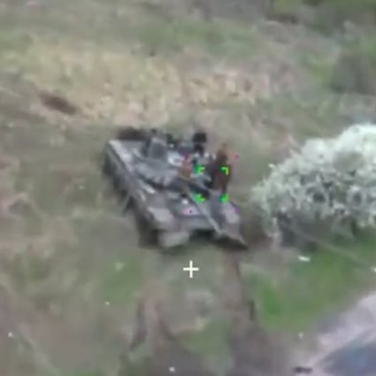 Ukraine releases video said to show kamikaze drone taking out Russian