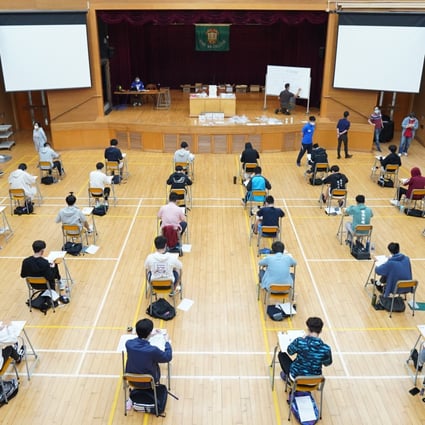 Diploma of Secondary Education candidates take the English exam in April at Ying Wah College, Cheung Sha Wan. Photo: Hong Kong Examinations and Assessment Authority 